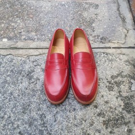 Mocassin Femme Center 51 0622 Wendy cuir rouge