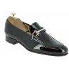 Mocassin Center 51 classico horse cuir vernis noir