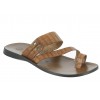 Sandale  Zeus 1092 cuir façon crocodile marron