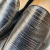 Moccasin shoe Center 51 Classico 6369 black leather lizard print finish