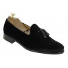 Moccasin shoe with pompons Center 51 Classico Safety black velvet