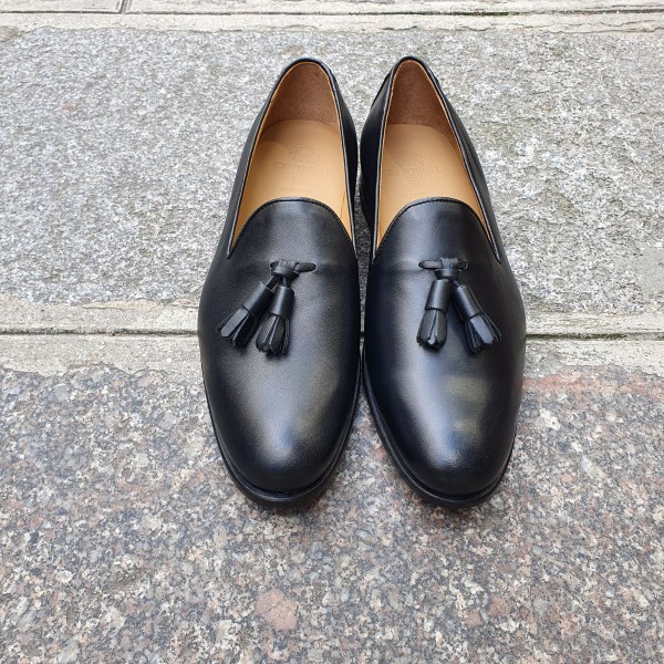 Mocassin à pompons Center 51 classico safety cuir noir