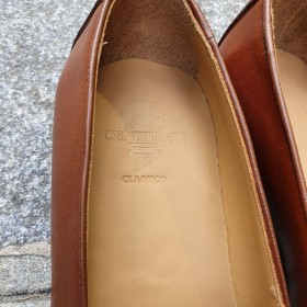 Mocassin à pompons Center 51 classico safety cuir marron