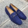 Moccasin shoe Center 51 Classico Sphynx blue navy suede