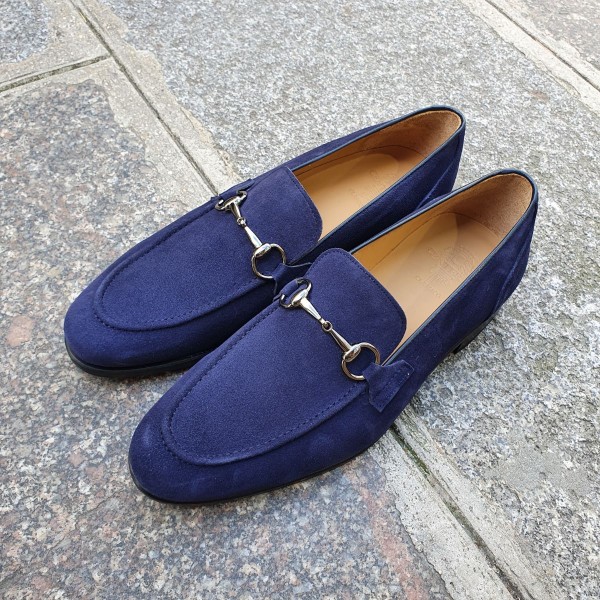 Moccasin shoe Center 51 Classico Sphynx blue navy suede