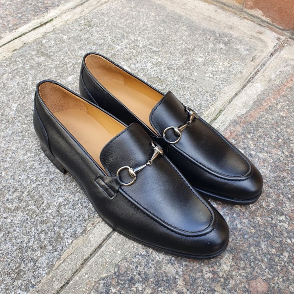 Moccasin shoe Center 51 Classico Sphynx black leather