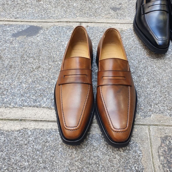 Mocassin Center 51 13537 cuir marron