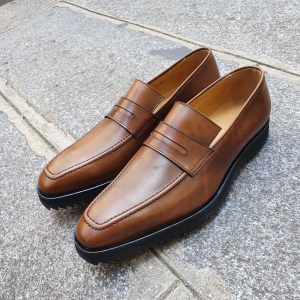 Moccasin Sneakers Center 51 13537 brown leather