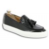 Moccasin with Pompons Sneakers Center 51 Coolest black leather
