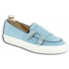 Moccasin double monk strap Sneakers Center 51 SmartKV sky blue suede