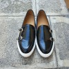 Moccasin double monk strap Sneakers Center 51 SmartKV black leather