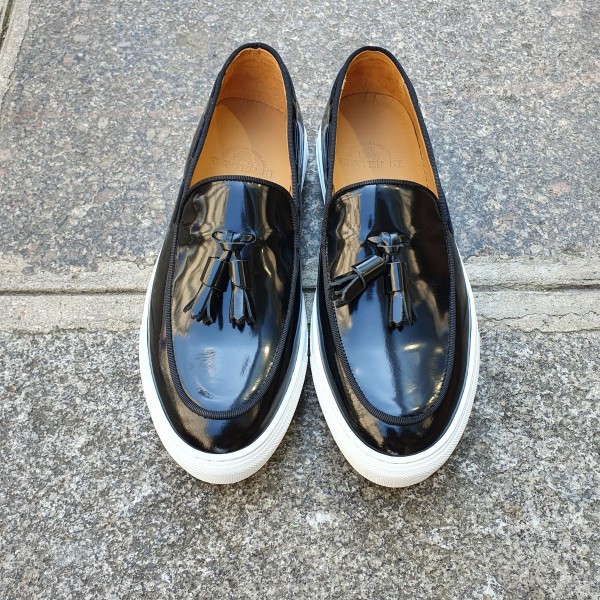 Moccasin with Pompons Sneakers Center 51 Coolest black leather