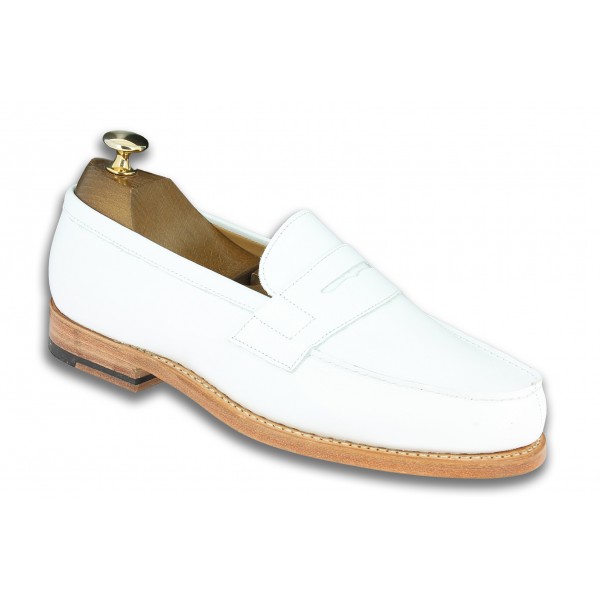 Moccasin Center 51 2906 Dan white leather