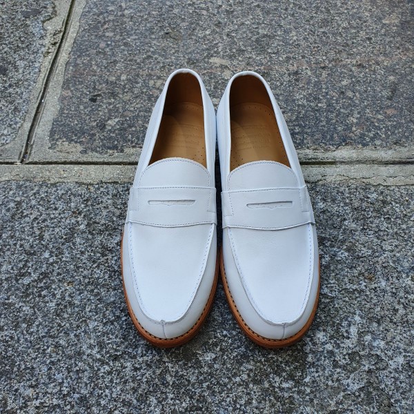 Mocassin Center 51 2906 Dan cuir blanc