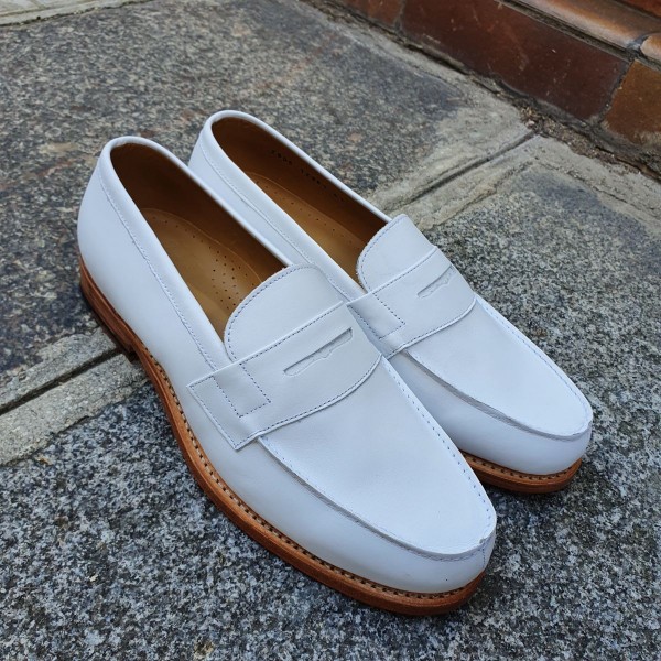 Mocassin Center 51 2906 Dan cuir blanc