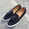 Moccasin with Pompons Sneakers Center 51 Coolest black velvet