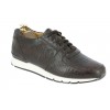 Sneakers richelieu Center 51 13517 façon croco marron