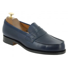 Moccasin Center 51 2906 Dan navy blue leather