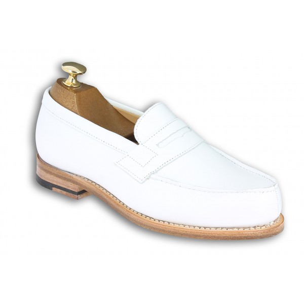 Mocassin Femme Center 51 0622 Wendy cuir blanc