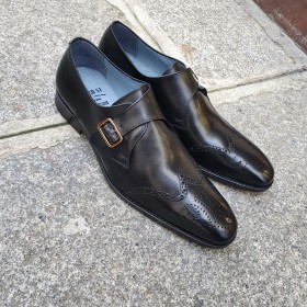 Monk strap shoe Center 51 13689 black leather
