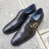Monk strap shoe Center 51 13689 black leather