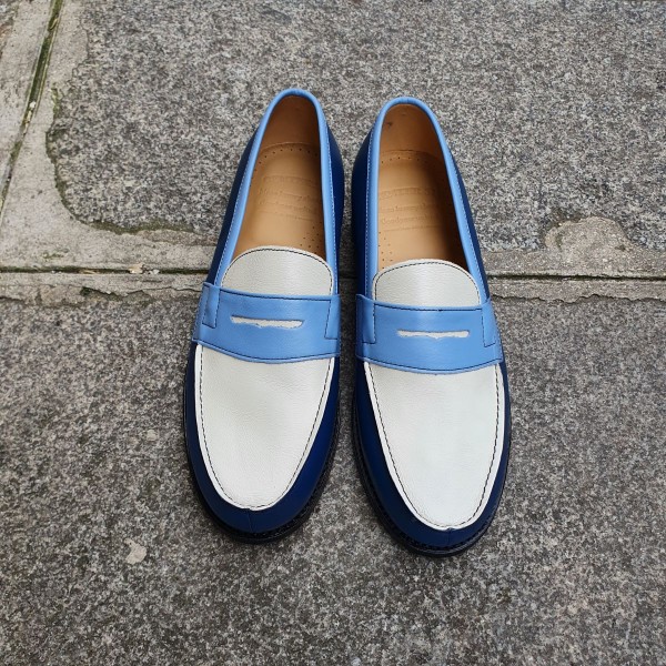 Moccasin Center 51 2906 Dan multicoloured leather blue alaska