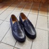Moccasin Center 51 2906 Dan navy blue leather