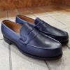 Moccasin Center 51 2906 Dan navy blue leather