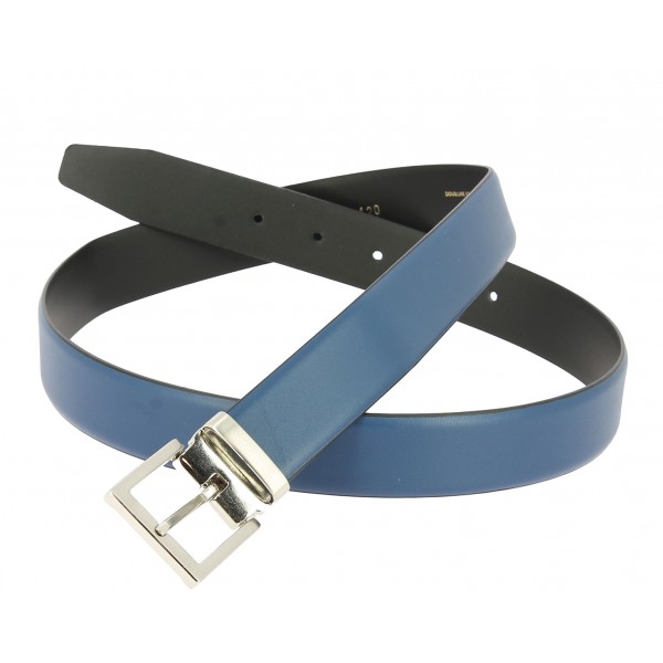 Ceinture en cuir marine clair