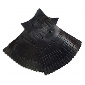 Mexican fringe in black leather