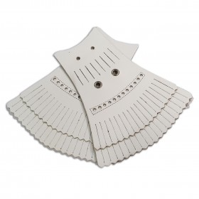 Mexican fringe in white leather