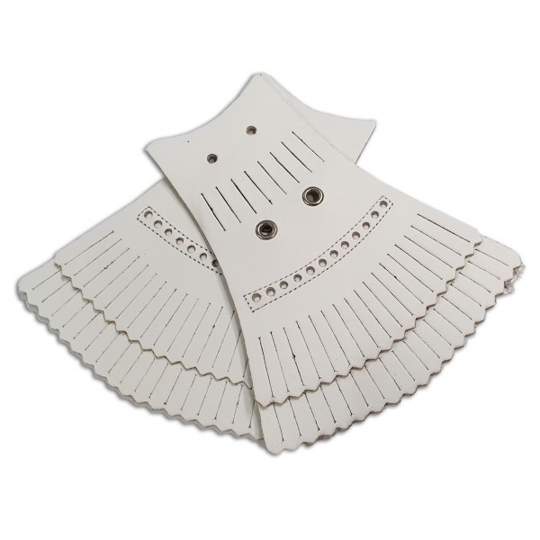 Mexican fringe in white leather