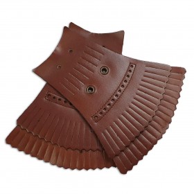 Pattes mexicaines frangées en cuir marron