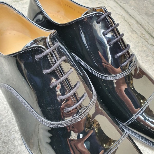 Oxford shoe Center 51 13850 black varnished leather