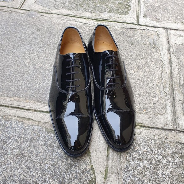 Oxford shoe Center 51 13850 black varnished leather