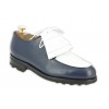 Derby shoe Center 51 8172 Bob bicolored blue navy and white leather with tassels