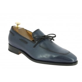 Moccasin Center 51 13813 blue navy leather