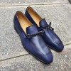 Mocassin Center 51 13813 cuir marine