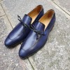 Moccasin Center 51 13813 blue navy leather