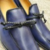 Mocassin Center 51 13813 cuir marine