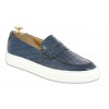 Moccasin Sneakers Center 51 Much navy blue leather croco print finish