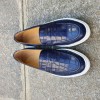 Sneakers mocassin Center 51 Much cuir marine façon croco