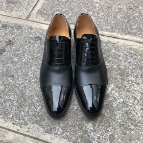 Richelieu Center 51 classico Ambas cuir noir et vernis noir