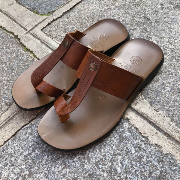 Sandals Zeus 1081 brown leather