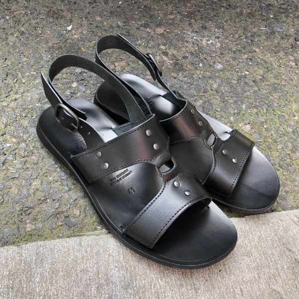 SandaleZeus 1262 cuir noir