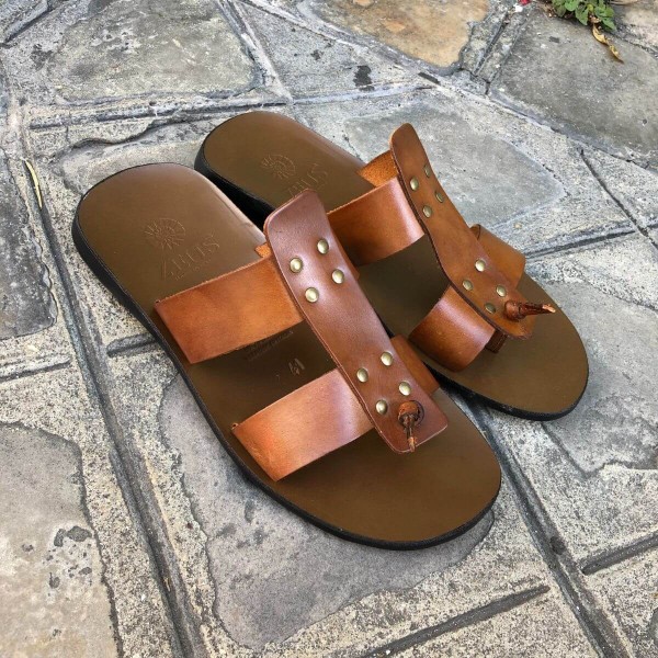 SandaleZeus 1073 cuir marron