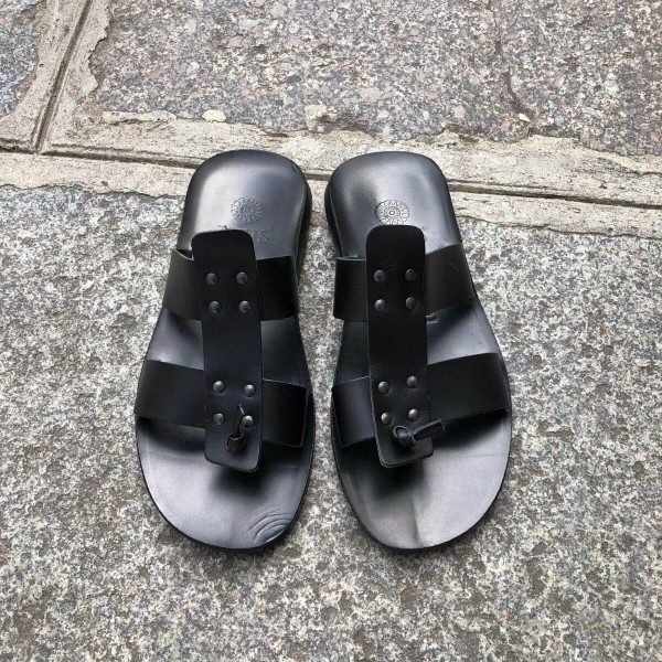 Sandals Zeus 1073 black leather