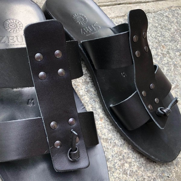 Sandals Zeus 1073 black leather