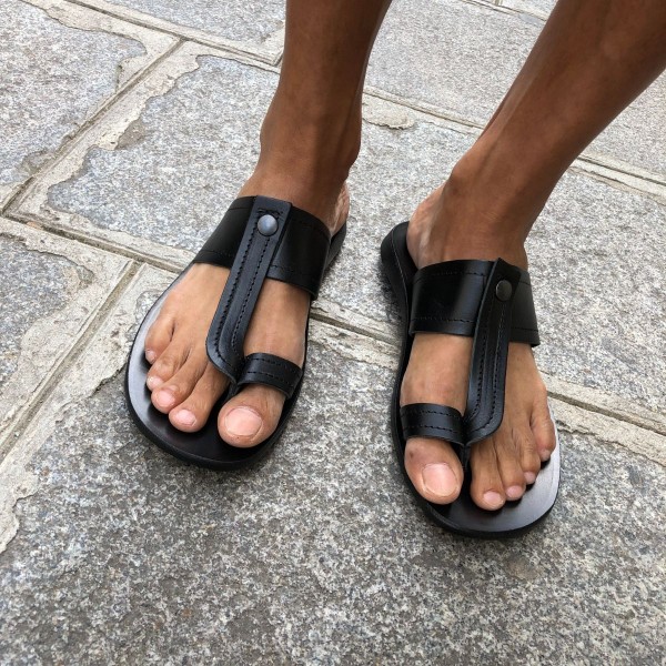 SandaleZeus 1081 cuir noir