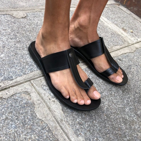 Sandals Zeus 1081 black leather